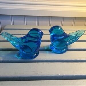 Vintage Blue Birds of Happiness by Leo Ward 1989